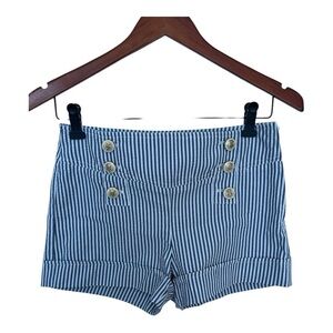 Striped Black and White Women's Shorts